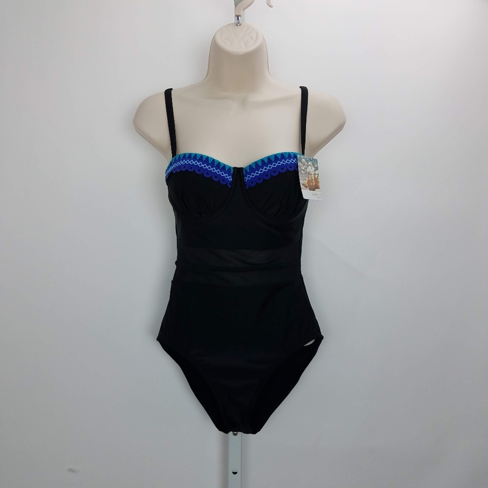 Seekers Australia Swimsuit 1 Pc Sz 6 Blk